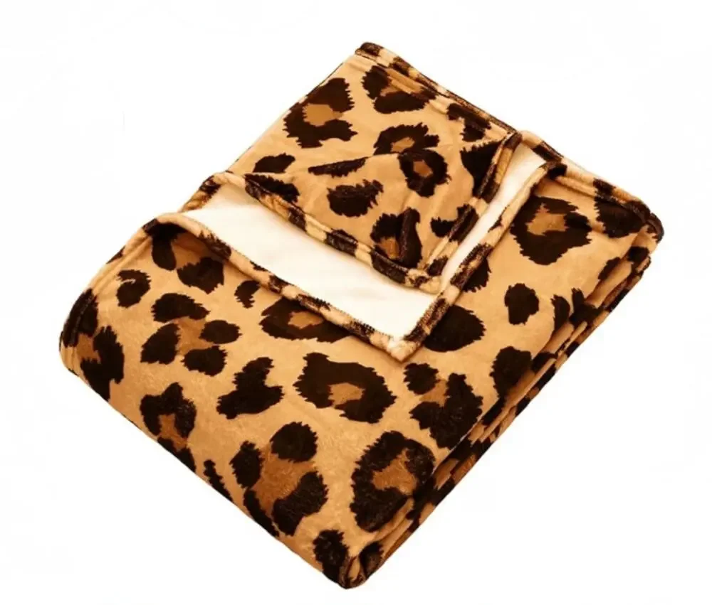 Leopard Print Throw Blanket 60